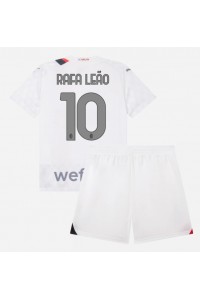 Fotbalové Dres AC Milan Rafael Leao #10 Dětské Venkovní Oblečení 2023-24 Krátký Rukáv (+ trenýrky)